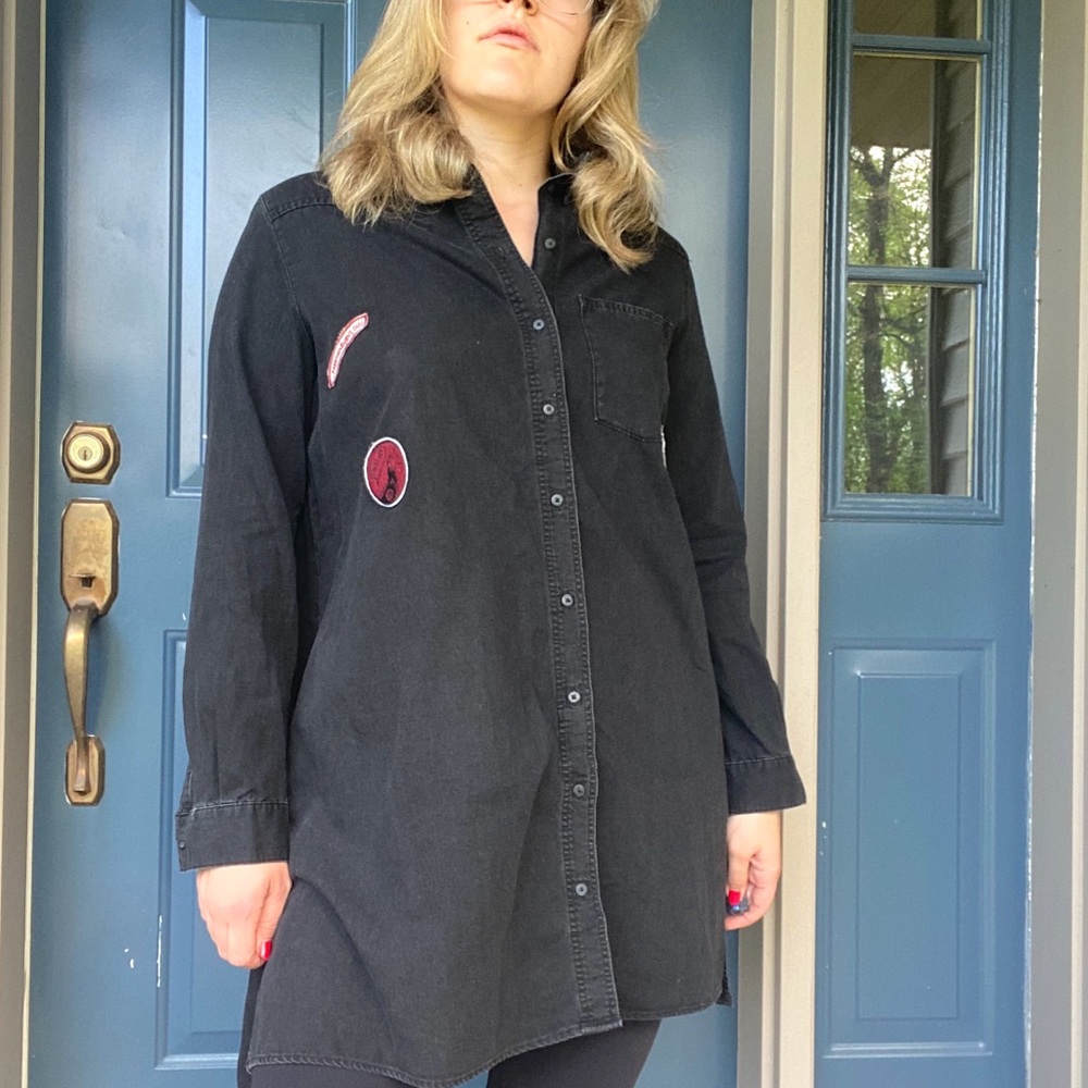 Zara Denim Dress w/ Patches